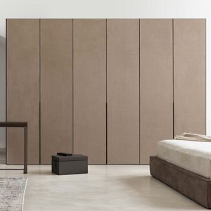 moderner Kleiderschrank / gestrichenes Aluminium / Stoff / Schwingtüren