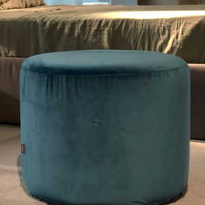 moderner Sitzpuff / Stoff / mit abnehmbaren Bezug / rund