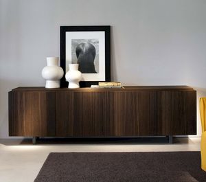 modernes Sideboard / lackiertes Holz / mattlackiertes Holz / grau