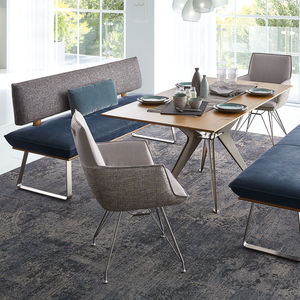 moderne Polsterbank / Stoff / Leder / Stahl