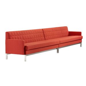 modernes Sofa / Stoff / Leder / Stahl