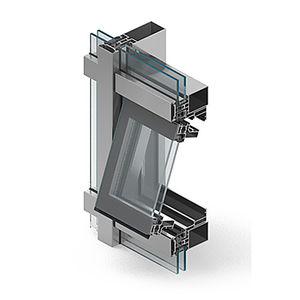Drehtür Fenster / Aluminium / Doppelverglasung