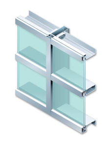 Isolierglasplatten-Vorhangfassade / aus Aluminium und Glas / aus Glas / hochwiderstandsfähig