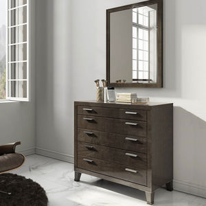 wandmontierter Spiegel / modern / rechteckig / Holz