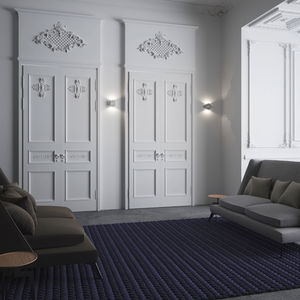 moderne Wandleuchte / Stahl / LED / rechteckig