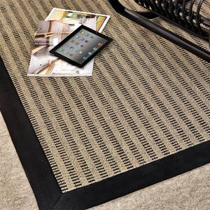 moderner Teppich / Streifenmuster / Sisal / rechteckig