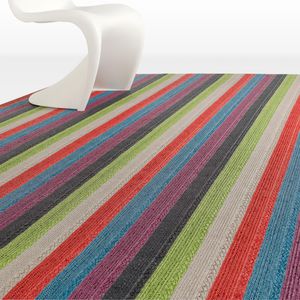 moderner Teppich / Streifenmuster / Nylon / Baumwolle