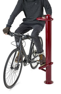 Sicherheits-Poller / aus Stahl / fest / Fußstütze für Radfahrer