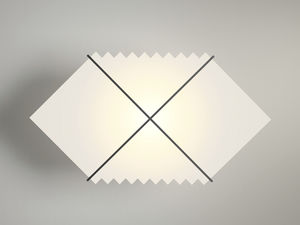 moderne Wandleuchte / gebürstetes Messing / Glas / Halogen