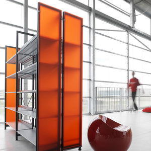 modernes Regal / Metall / für Bibliotheken