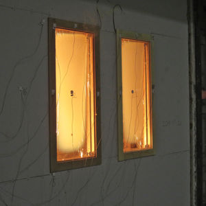 Fenster zum Schieben / Aluminium / Brandschutz / elektrisch