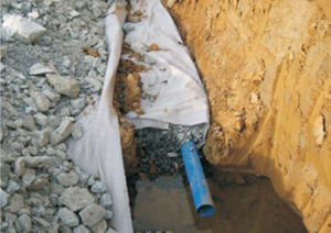 Vlies Geotextil / Polypropylen / für Drainagen