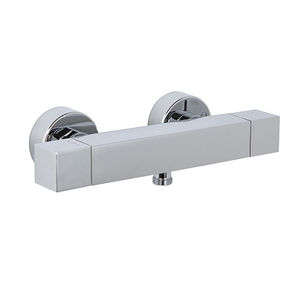 Mischbatterie für Duschen / Wandmontage / verchromtes Metall / thermostatisch