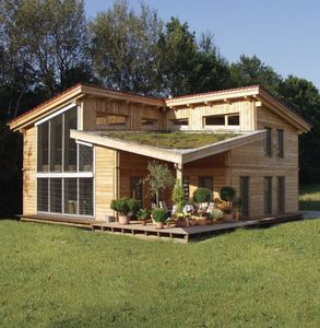Fertigbauhaus / individuell / modern / Lärche