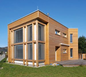 Fertigbauhaus / individuell / modern / Massivholz