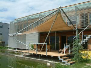 Fertigbauhaus / modern / Massivholz / mit 2 Ebenen
