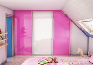 Innenbereich-Tür / für begehbaren Kleiderschrank / Schiebe / Glas