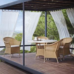 moderner Sessel / aus geflochtenem Harz / für den Garten