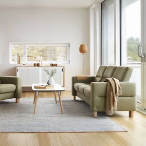modulierbares Sofa / modern / Stoff / Leder