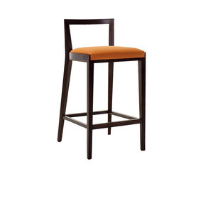 moderner Barstuhl / Gewebe / Holz / Polster