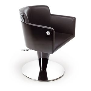 Vinyl-Friseurstuhl / zentrales Fußgestell / mit Hubhydraulik / drehbar