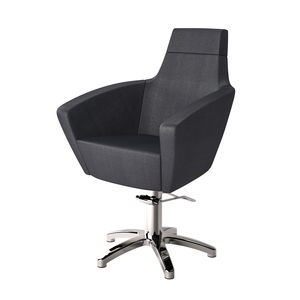 Kunstleder-Friseurstuhl / sternförmiger Fuß / drehbar / Kopfstütze