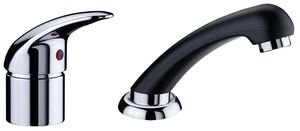Einhebelmischer für Waschtisch / verchromtes Metall / für Badezimmer / 2-Loch