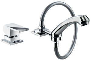 Einhebelmischer für Waschtisch / verchromtes Metall / für Badezimmer / 2-Loch