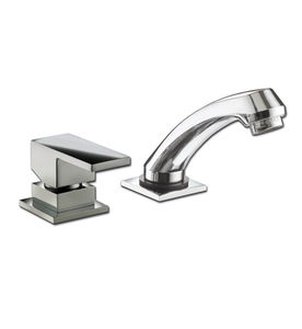 Einhebelmischer für Waschtisch / verchromtes Metall / für Badezimmer / 2-Loch