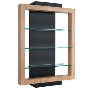 Mehrzweck-Ablageregal / Holz / Glas / mit Hintergrundbeleuchtung
