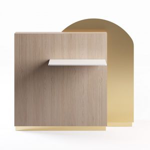 Holz-Empfangstheke / für Frisörsalon