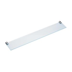 wandmontiertes Regal / modern / Edelstahl / Glas