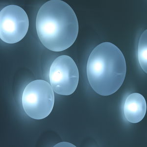 moderne Deckenleuchte / rund / Glas / geblasenes Glas