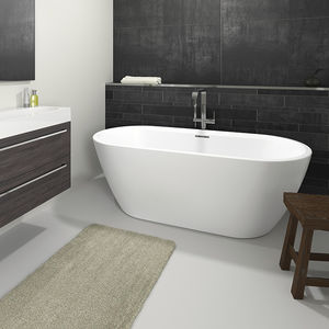freistehende Badewanne / oval / aus Acryl