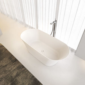freistehende Badewanne / oval / Mineralwerkstoff