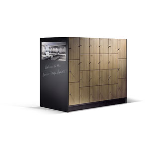 HPL-Garderobenschrank / Zahlen / Objektmöbel / elektronisch
