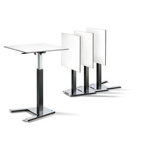 moderner Stehtisch / Holzfurnier / Metall / HPL