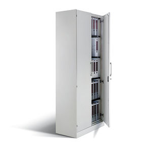 hoher Aktenschrank / Stahl / mit Flügeltüren / modern
