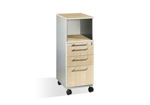 Stahl-Büroschubladenschrank / 4-Schubladen / auf Rollen