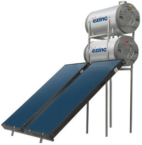 planer Solarkollektor / zum Erhitzen von Wasser / mit integrierten Speichertanks / Rahmen