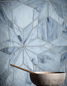 Innenraum-Mosaikfliese / Wand / Glas / mit geometrischem Muster