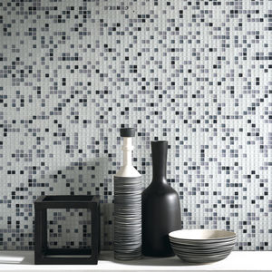 Innenraum-Mosaikfliese / Wand / Glas / quadratisch