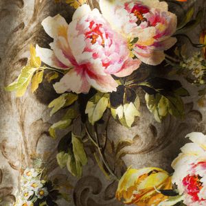 Möbelstoff / mit Naturmotiv / Polyester / Baumwolle