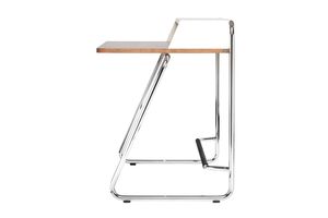 Holz-Schreibtisch / Stahl / modern / integrierter Stauraum