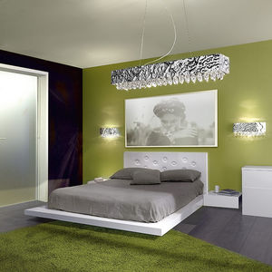 moderne Wandleuchte / aus Kristall / Glühlampen / rechteckig