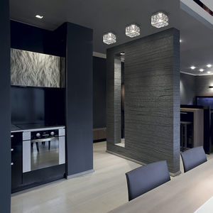 moderne Deckenleuchte / quadratisch / Glas / LED