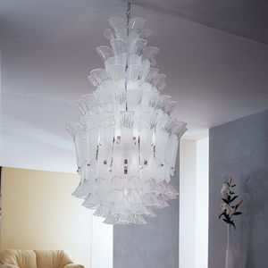 moderner Lüster / aus Kristall / Glühlampen