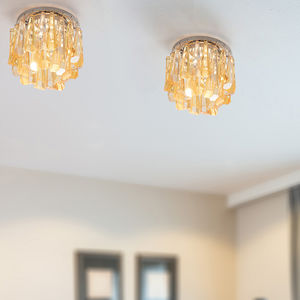 moderne Deckenleuchte / rund / Glas / fluoreszierend