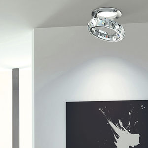 moderne Deckenleuchte / rund / Glas / LED
