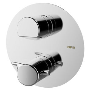 Einhebelmischer für Duschen / Einbau / verchromtes Metall / thermostatisch